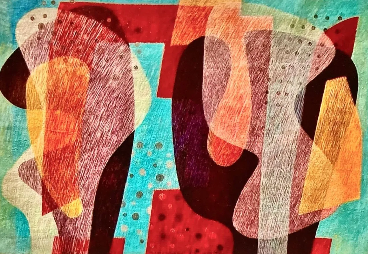 No Jardim de Matisse - Paulo Laender - Têmpera vinílica e acrílica sobre tela gessada sobre chassi - 110 x 160 cm - 2023.