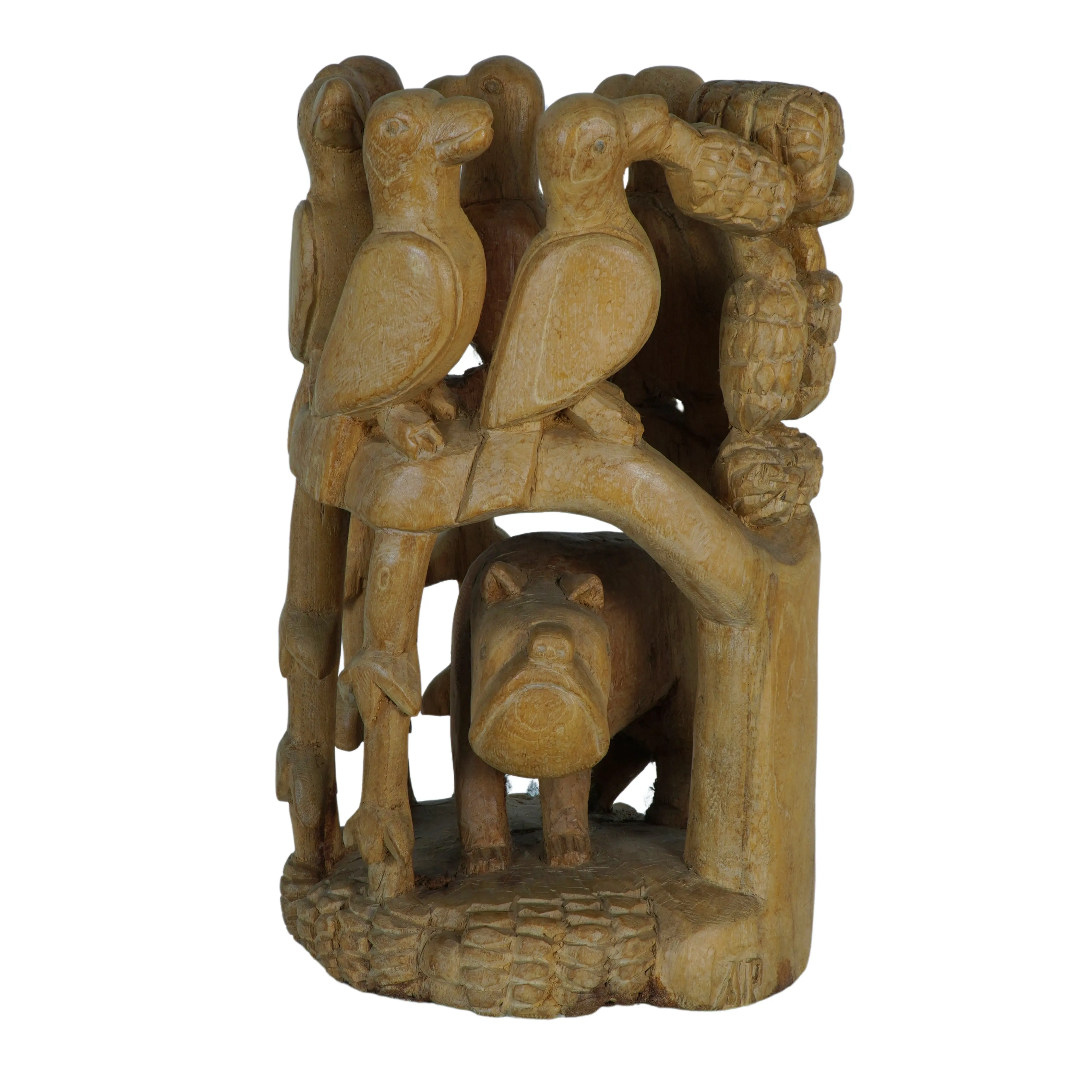 Artur Pereira - Coluna - Escultura em madeira - Assinada - 55 x 33 x 31 cm.(1)