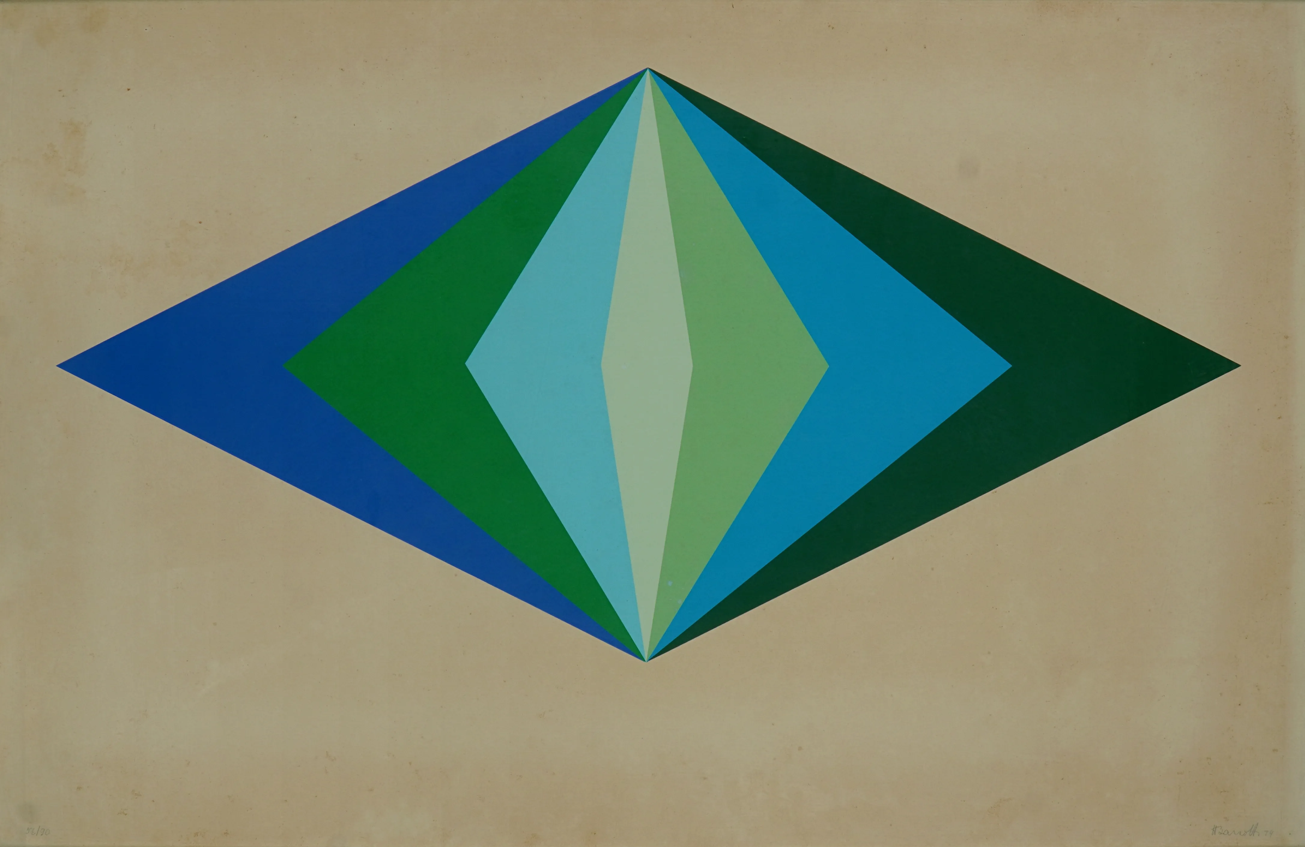 Hércules Barsotti - Sem título - 1974 - Serigrafia - 56/90 - Assinado canto inferior direito - 47 x 72 cm.(1)