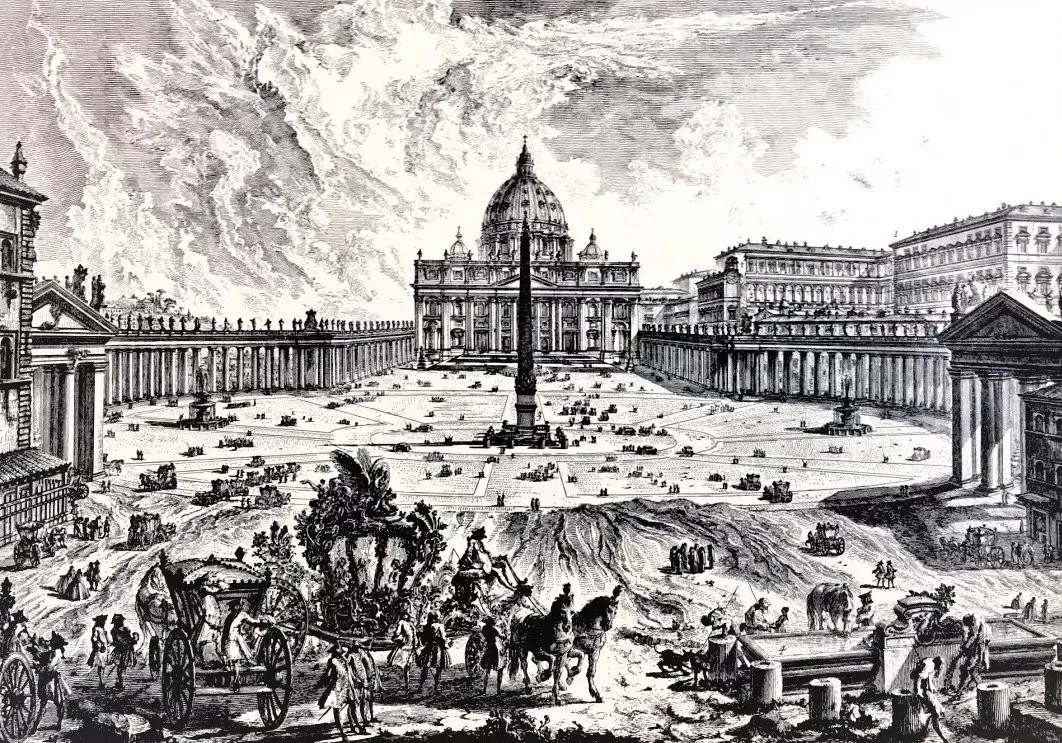 Veduta della Basilica, e Piazza di S. Pietro in Vaticano