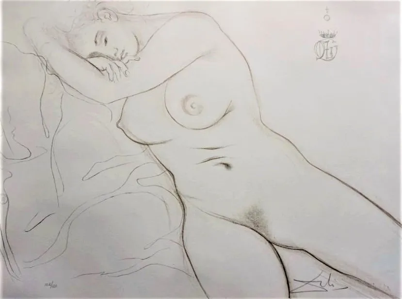 Nude sleeping woman