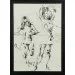 Flávio de Carvalho - Sem título - 1970 - Nanquim sobre papel - Assinado canto superior direito - 70 x 50 cm.(2)