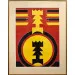 Rubem Valentim - Emblema - Serigrafia sobre papel - 1989 - Assinada e datada - 49/140 - 100 x 70 cm.(2)