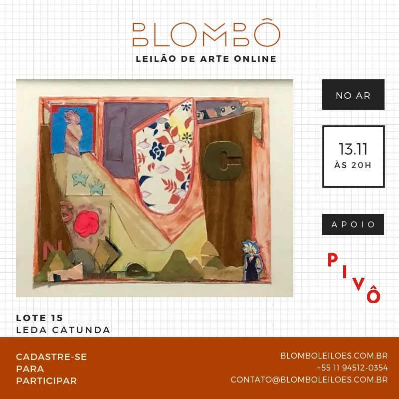 5º Leilão de arte online da Blombô Leilões